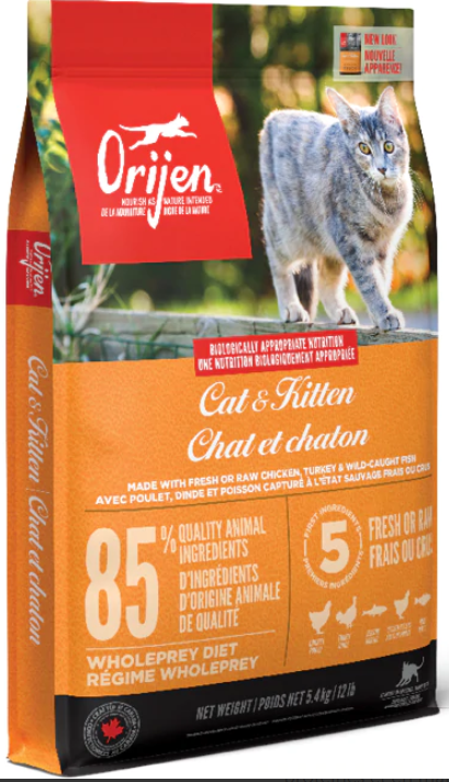 Сухой корм для молодых и взрослых кошек всех пород Orijen Cat&Kitten 5,4 кг (o28054) (64992280543)