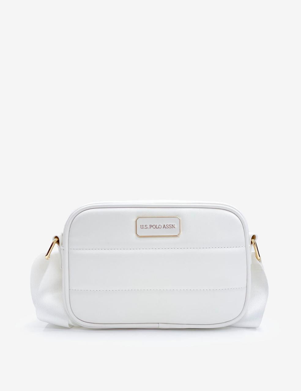 Женская сумка кросс-боди U.S. Polo ASSN CHANNEL QUILTED White (786662158081)