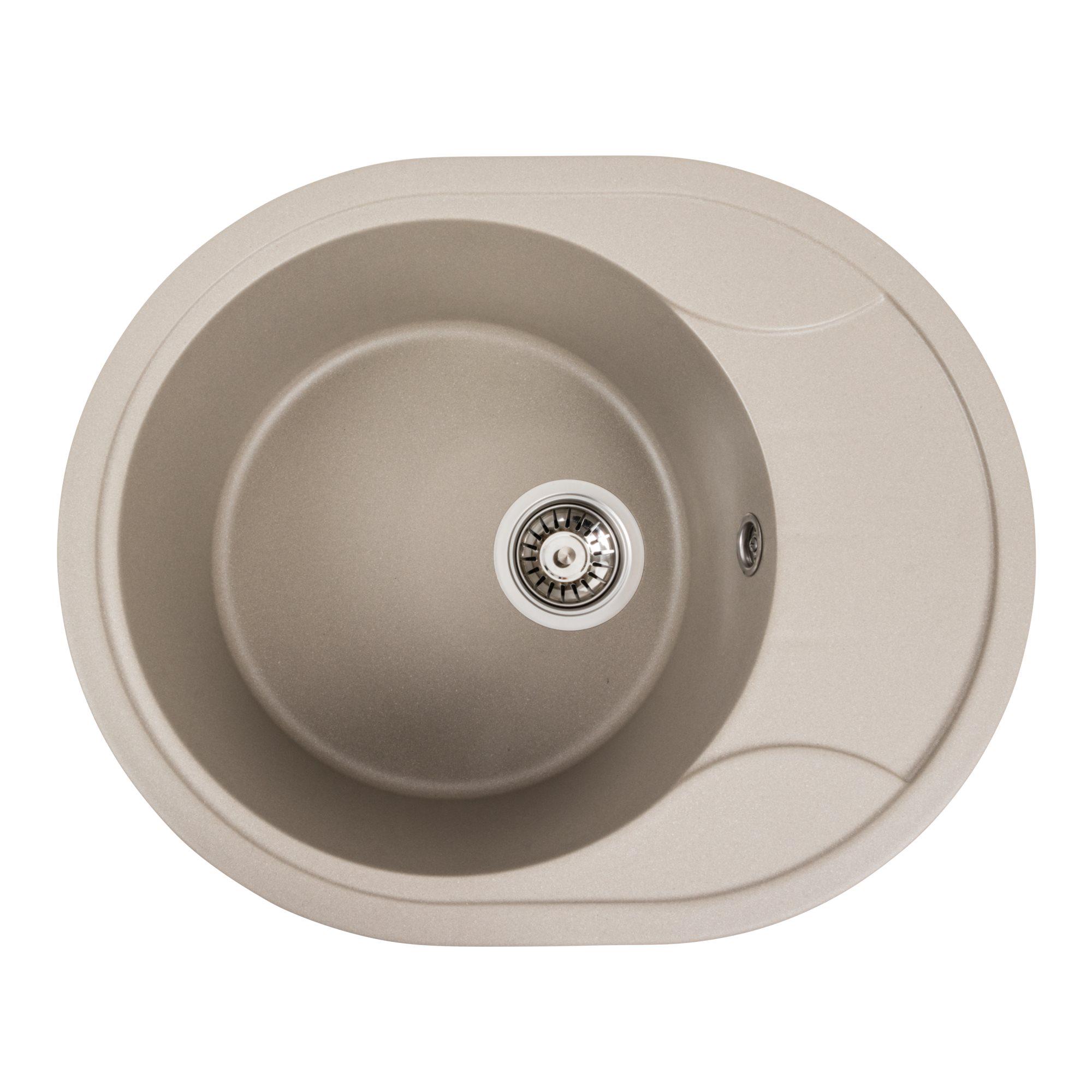 Мийка гранітна для кухні Platinum 5847 ONYX матовий Титан