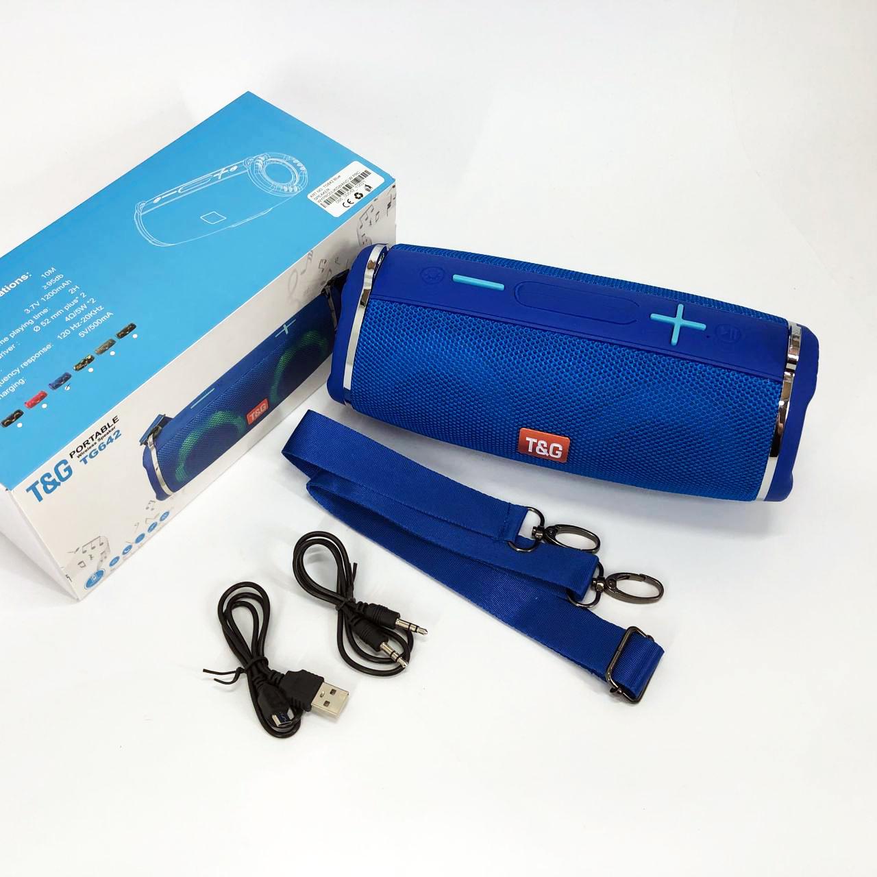 Колонка портативна TG642 з RGB підсвічуванням та ремінцем Синій - фото 11 Колонка портативна TG642 з RGB підсвічуванням та ремінцем Синій - фото 11