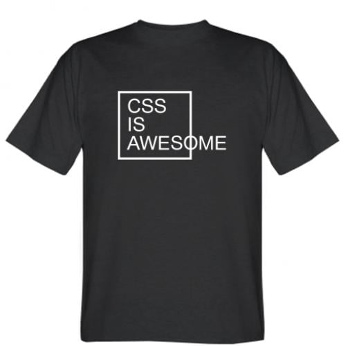 Футболка чоловіча CSS is awesome M Чорний (509270-2-48303-M)