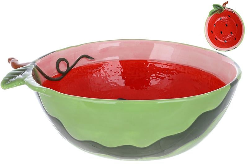 Салатник керамічний Bright Fruits Watermelon 3000 мл Кавун - фото 2 Салатник керамічний Bright Fruits Watermelon 3000 мл Кавун - фото 2