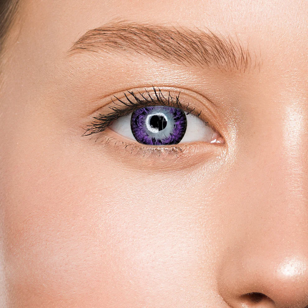 Контактні лінзи фіолетові Elite Lens Фіолет Візерунок +0,00 14,5 мм 2 шт. Фіолетовий (25906503)