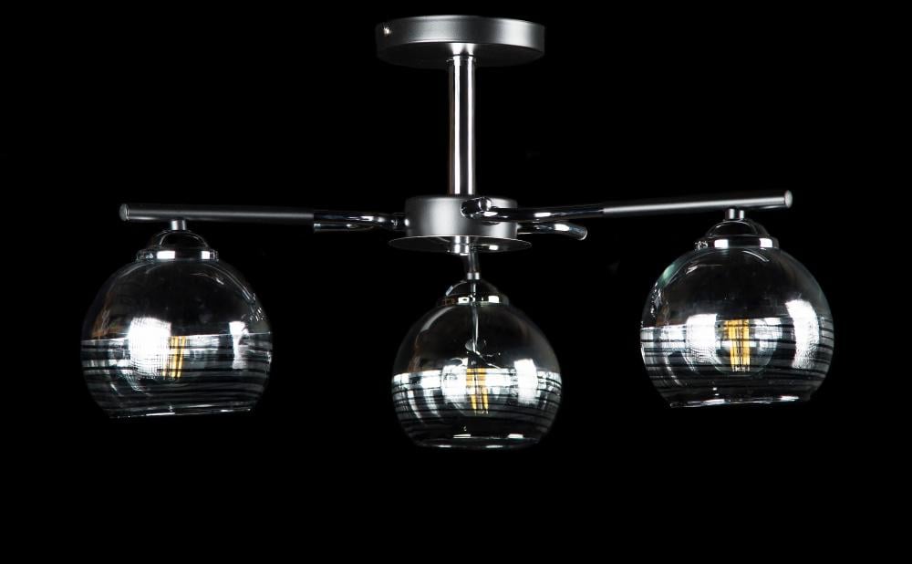 Люстра с плафонами Ray LGH60011/3 BK+CR (IR006236)
