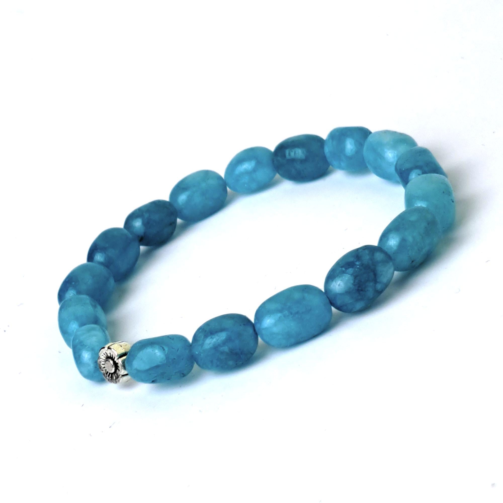 Браслет DARSANA Василек из натурального камня аквамарин (DRSU204)