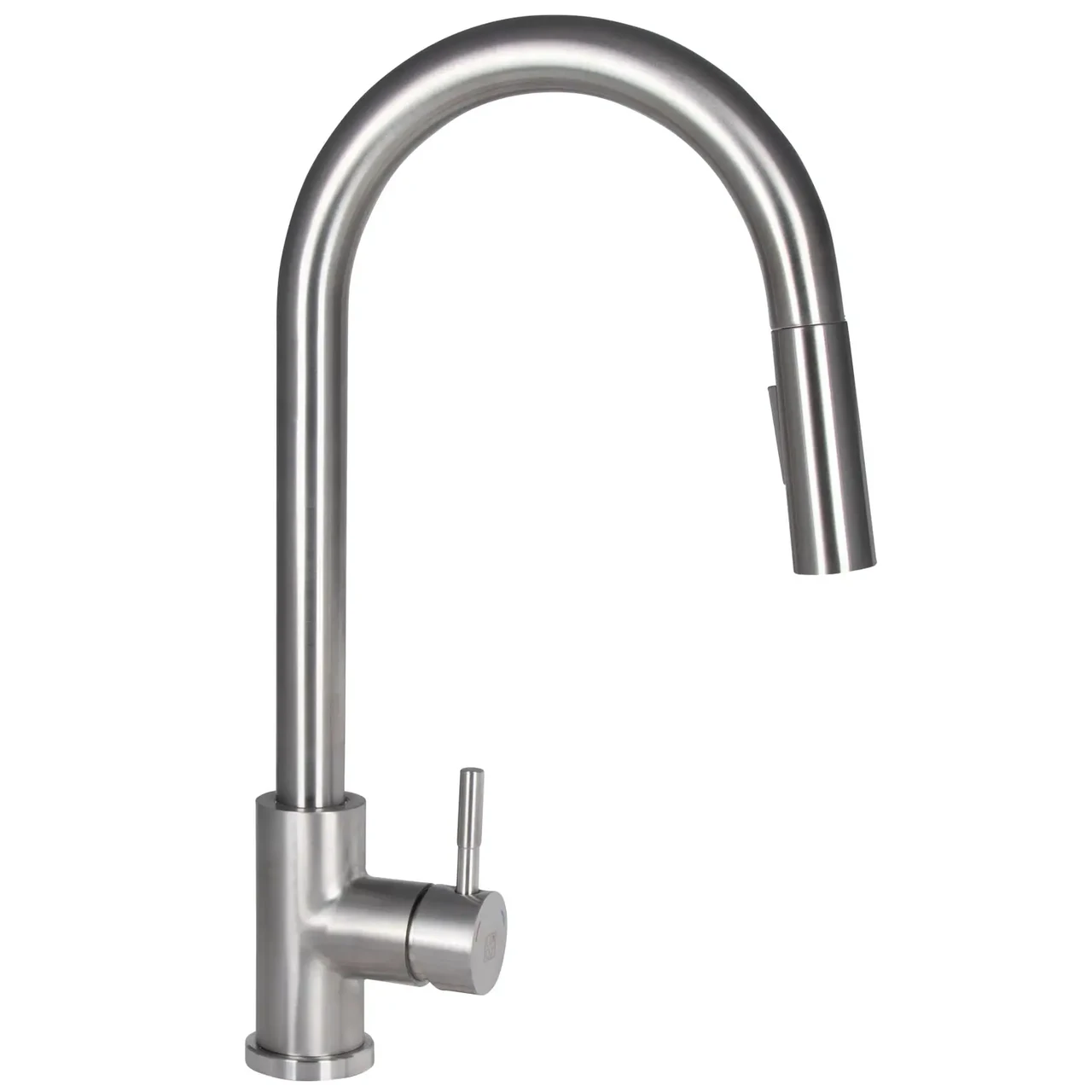 Смеситель для кухни с выдвижной лейкой нержавеющая сталь Никель (1007)