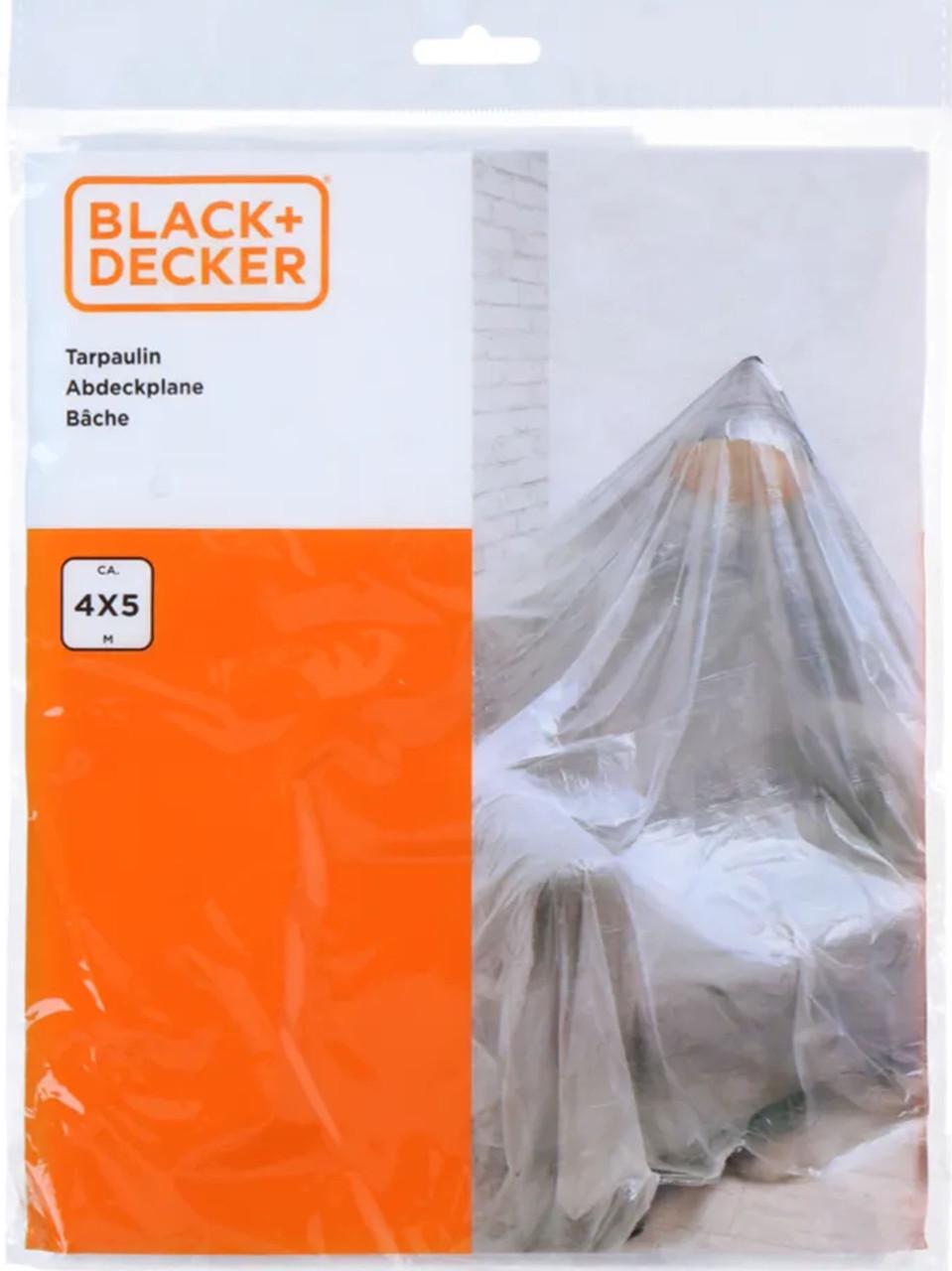 Захисне покриття Black+Decker Tarpaulin 4x5 м Прозорий (2816669079)