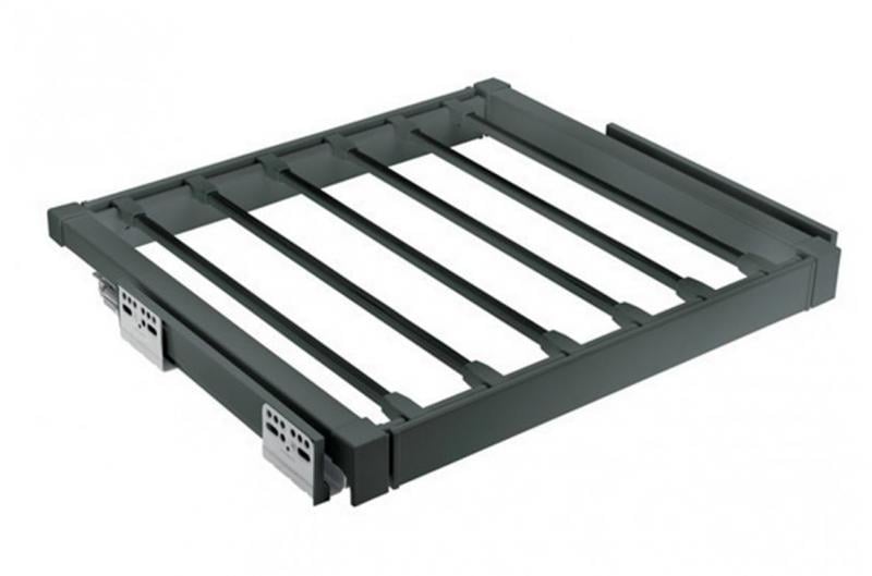 Вешалка для брюк GTV Elite с доводчиком полного выдвижения 700 мм Графит