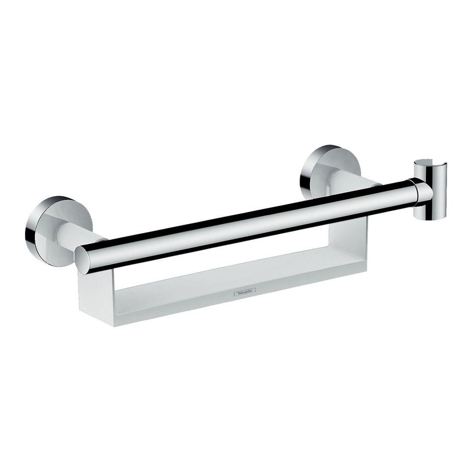 Поручни для душа Hansgrohe Comfort с полкой и держателем Белый/Хром (26328400)