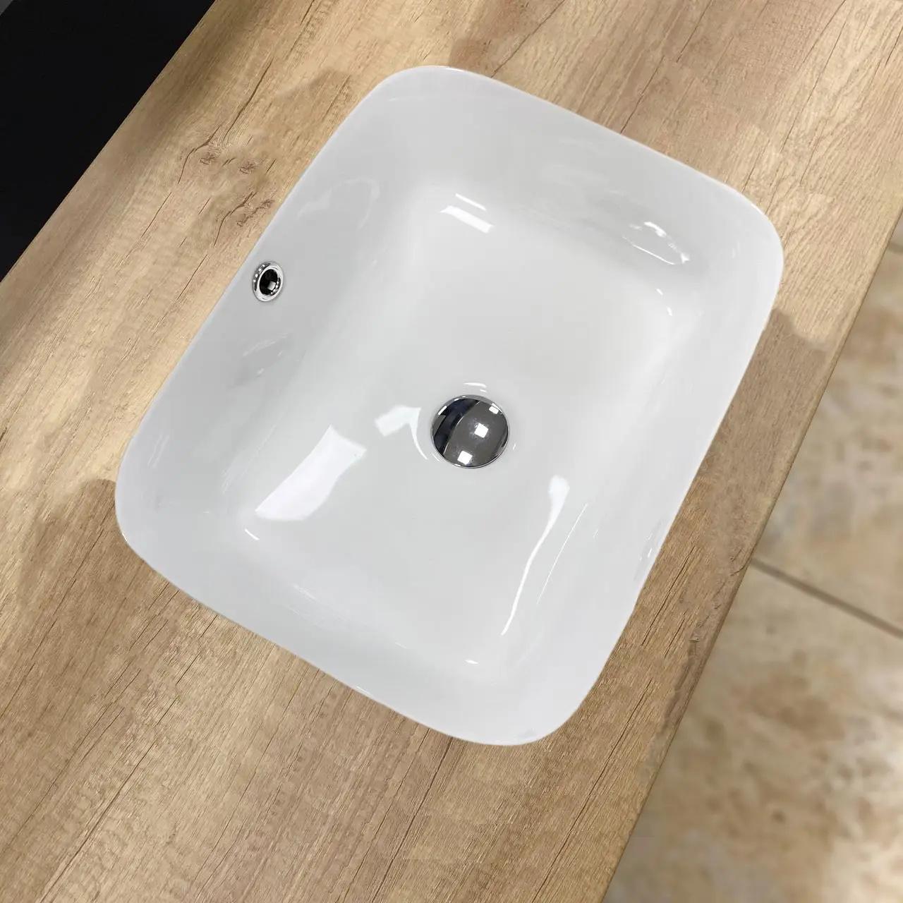 Раковина врізна VBI Modika прямокутна 400x490 мм Білий (RM-VBI-018027) - фото 3 Раковина врізна VBI Modika прямокутна 400x490 мм Білий (RM-VBI-018027) - фото 3