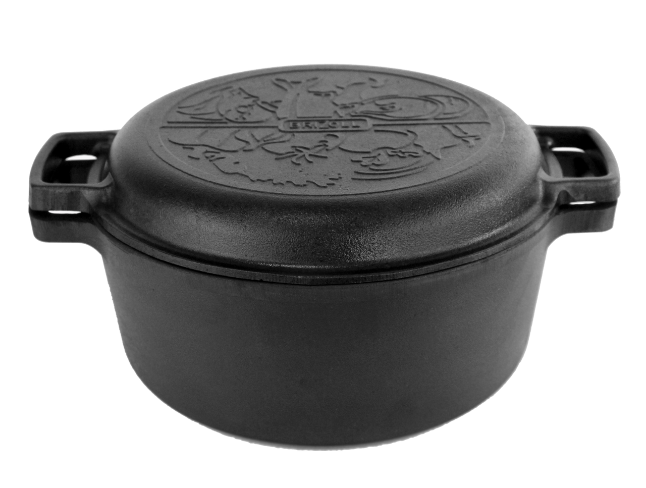 Кастрюля чугунная Brizoll с крышкой-сковородой 4л (32542701) Кастрюля чугунная Brizoll с крышкой-сковородой 4л (32542701)