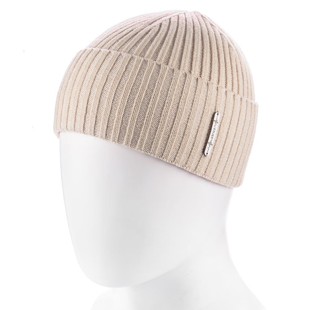 Шапка бини ZOLLY UH854 одинарная с отворотом вискозная one size Песочный Шапка бини ZOLLY UH854 одинарная с отворотом вискозная one size Песочный