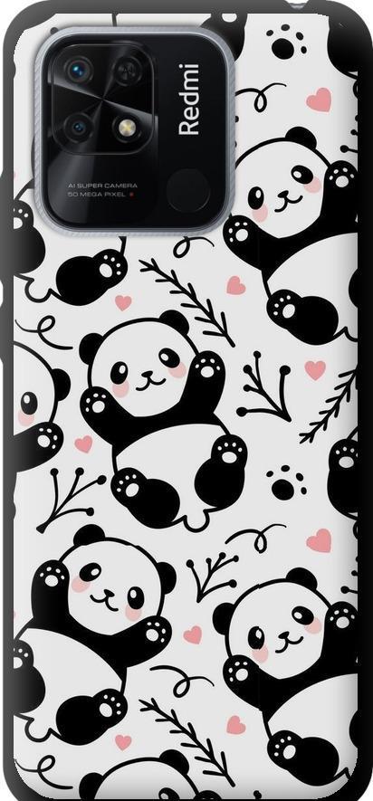 Чехол на Xiaomi Redmi 10C Панды (4318b-2591-42517)
