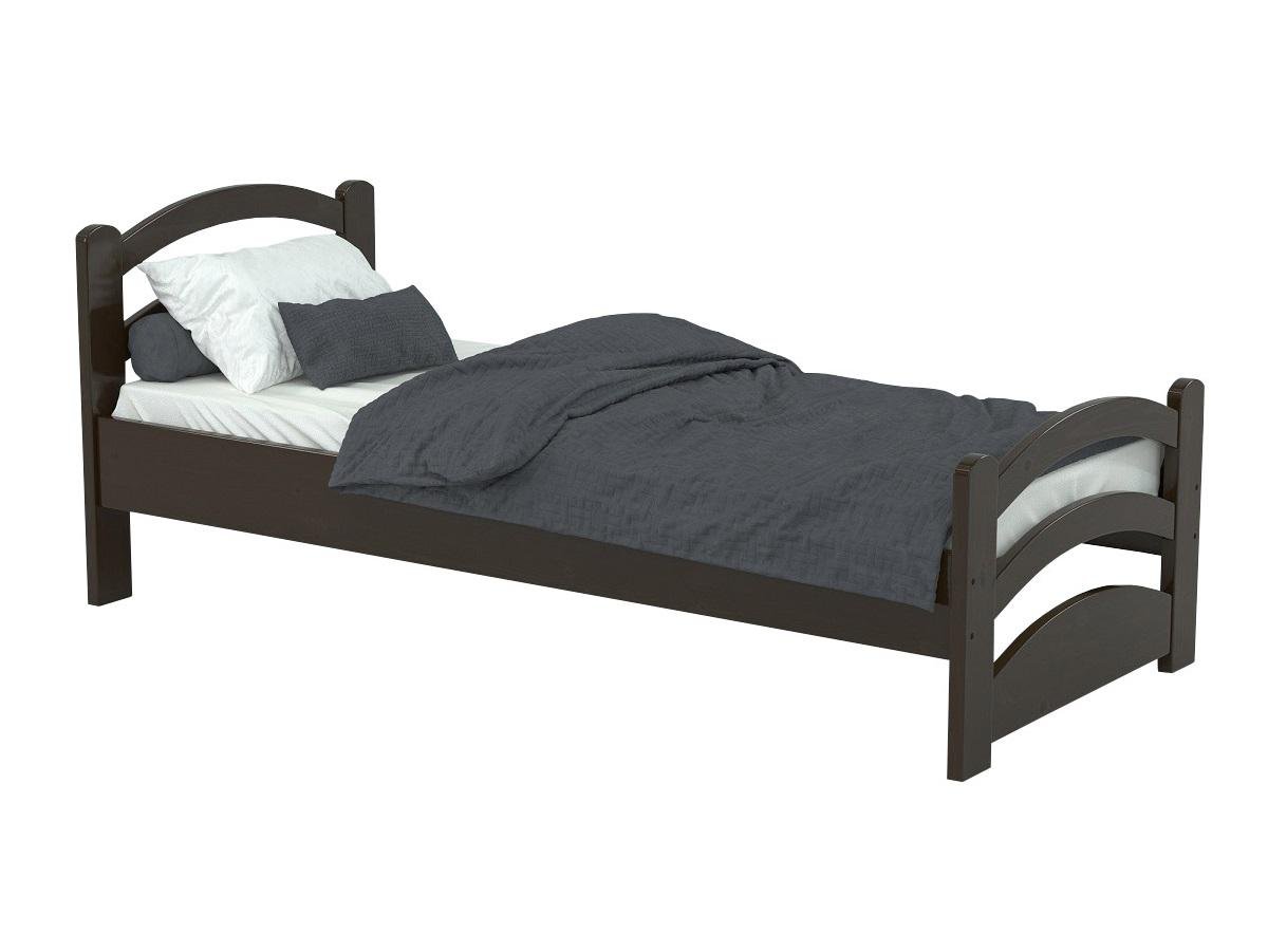 Кровать односпальная Luna mebli Барни 90x200 см Венге (43921)