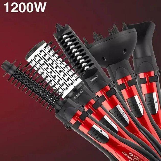 Фен-щітка для завивки і випрямлення волосся з насадками 5в1 RAF R416 1200 W (MW312221) - фото 2 Фен-щітка для завивки і випрямлення волосся з насадками 5в1 RAF R416 1200 W (MW312221) - фото 2