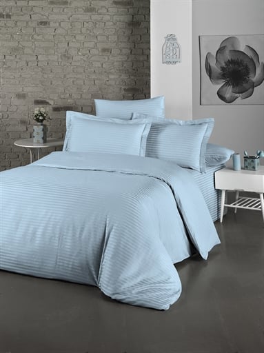 Комплект постельного белья Lighthouse Exclusive Sateen Stripe Lux 200х220 см/50x70 см 4 шт. Мятный