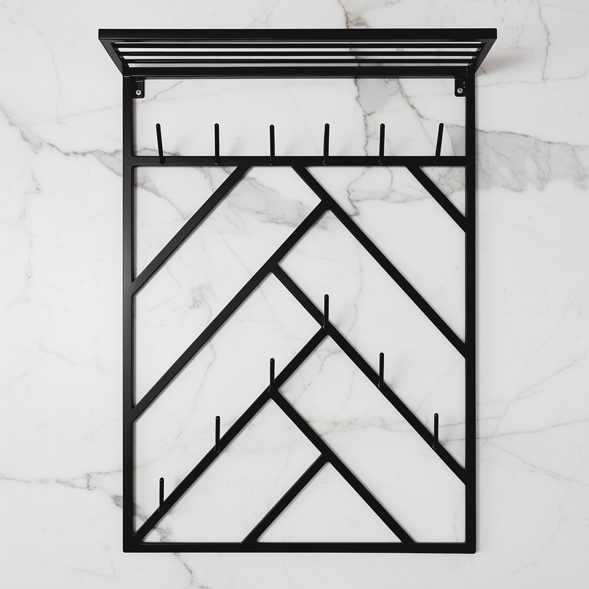 Вешалка для одежды настенная из металла Scandi 800x200 мм H 1000 мм Черный (1554) Вешалка для одежды настенная из металла Scandi 800x200 мм H 1000 мм Черный (1554)