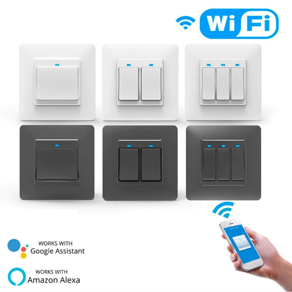 Выключатель Wi-fi Moes Smart Wall module switch 2 клавиши Черный - фото 11 Выключатель Wi-fi Moes Smart Wall module switch 2 клавиши Черный - фото 11