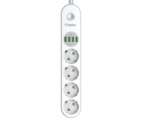 Подовжувач Gelius Pro PowerStrip G-Power GP-PS-001 4 ports 220V/4 USB 3,4A 2 м White