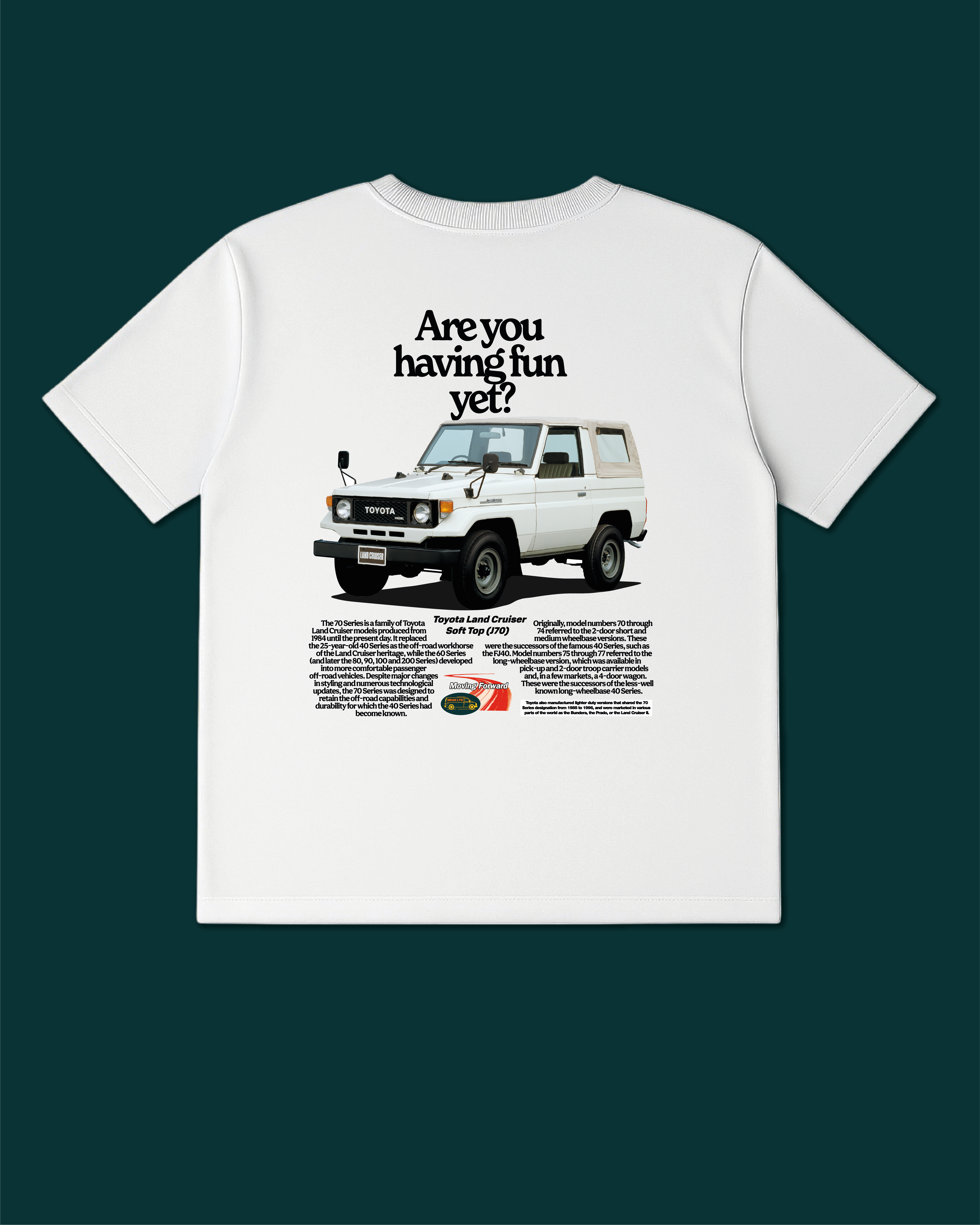 Футболка MEAN LTD Toyota Land Cruiser Soft Top J70 S Белый (MLD0022101) - фото 4 Футболка MEAN LTD Toyota Land Cruiser Soft Top J70 S Белый (MLD0022101) - фото 4