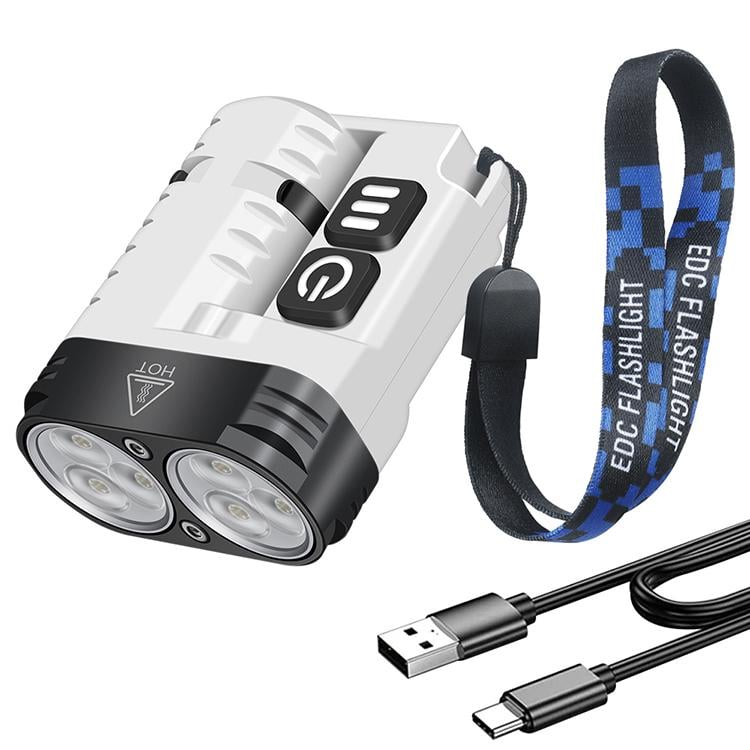 Ліхтар акумуляторний Boruit U6 SST20 EDC 20W 1600lm Type-C 18350 на 1100 mAh IP68 Білий (BORUIT-U6SST20) - фото 4 Ліхтар акумуляторний Boruit U6 SST20 EDC 20W 1600lm Type-C 18350 на 1100 mAh IP68 Білий (BORUIT-U6SST20) - фото 4