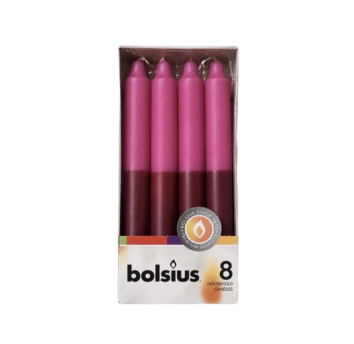 Свічка столова Bolsius з ароматом cherry ice cream 180/21,3 мм 8 шт. (3148208470)