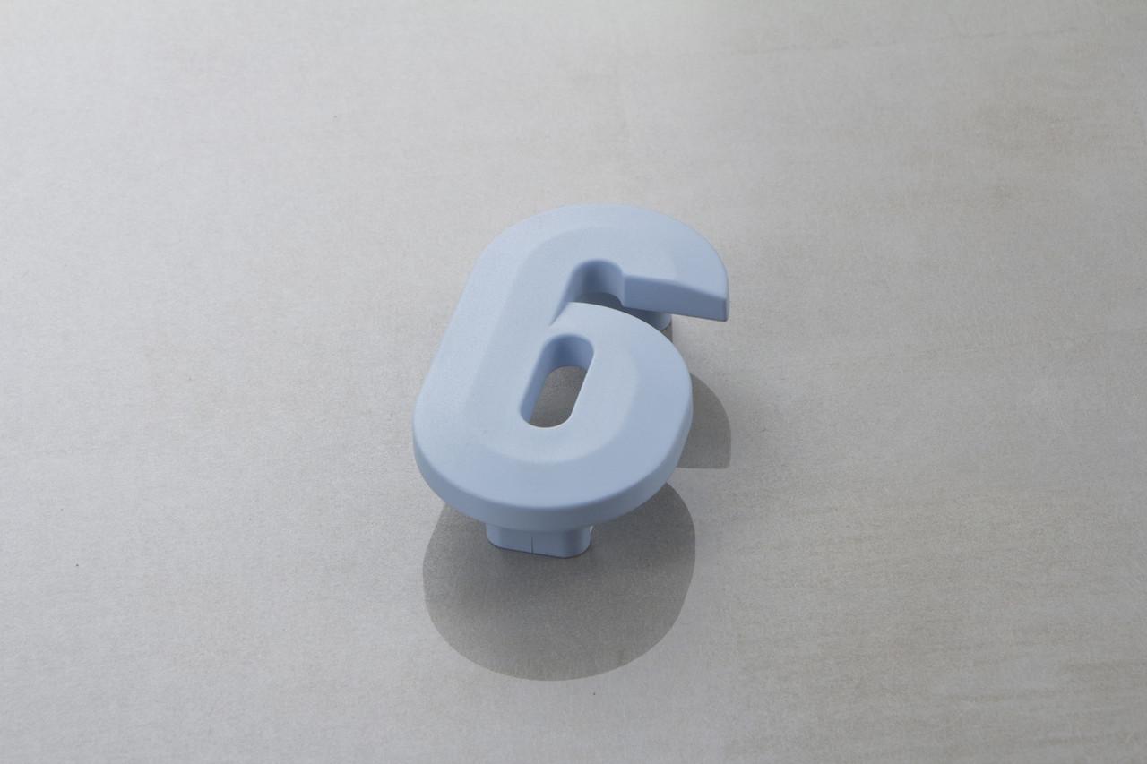 Меблева ручка Poliplast цифра шестірка РП-6 Блакитний матовий (16253) - фото 1 Меблева ручка Poliplast цифра шестірка РП-6 Блакитний матовий (16253) - фото 1