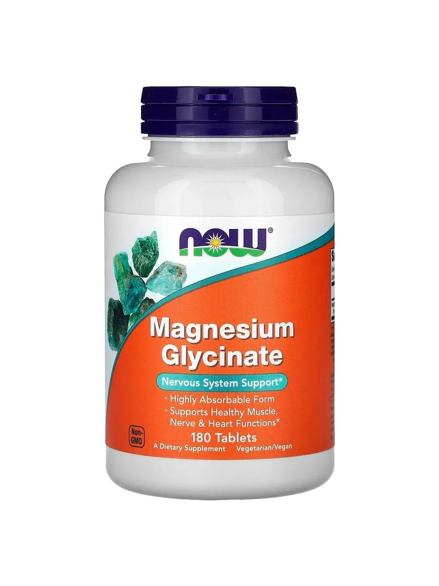 Глицинат магния Now Foods Magnesium Glycinate 180 табл.