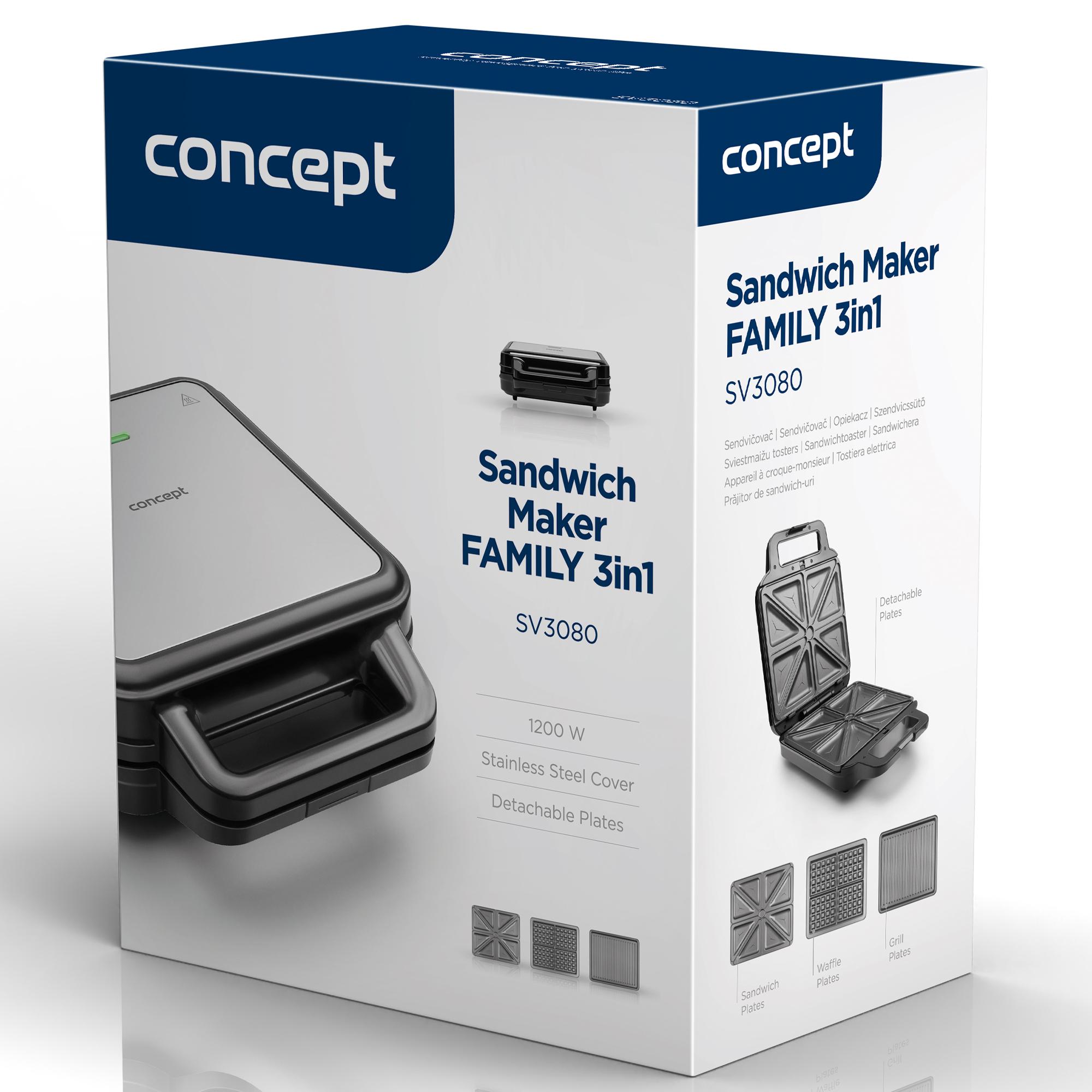 Мультипекарь Concept SV3080 Family 3в1 1200 Вт 3 насадки (CNT_sv3080) - фото 8