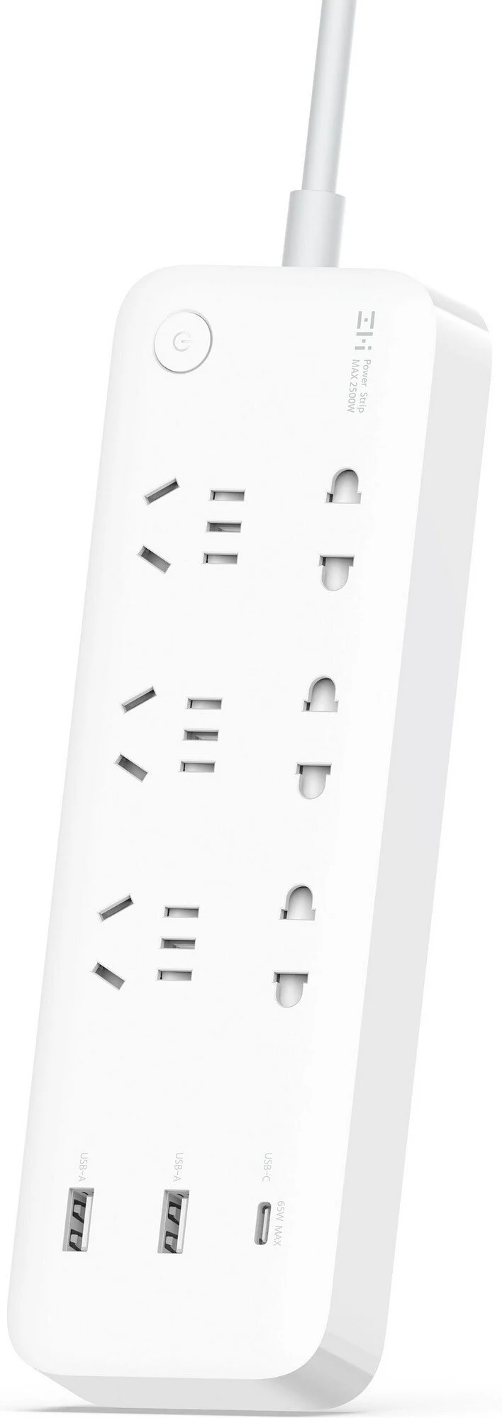 Фільтр-подовжувач мережевий MiJia Mi Home ZMI Power Strip CPX01 6 розеток + 2 USB-port + 1 USB-C port 65 Вт White (CXP01) - фото 4 Фільтр-подовжувач мережевий MiJia Mi Home ZMI Power Strip CPX01 6 розеток + 2 USB-port + 1 USB-C port 65 Вт White (CXP01) - фото 4