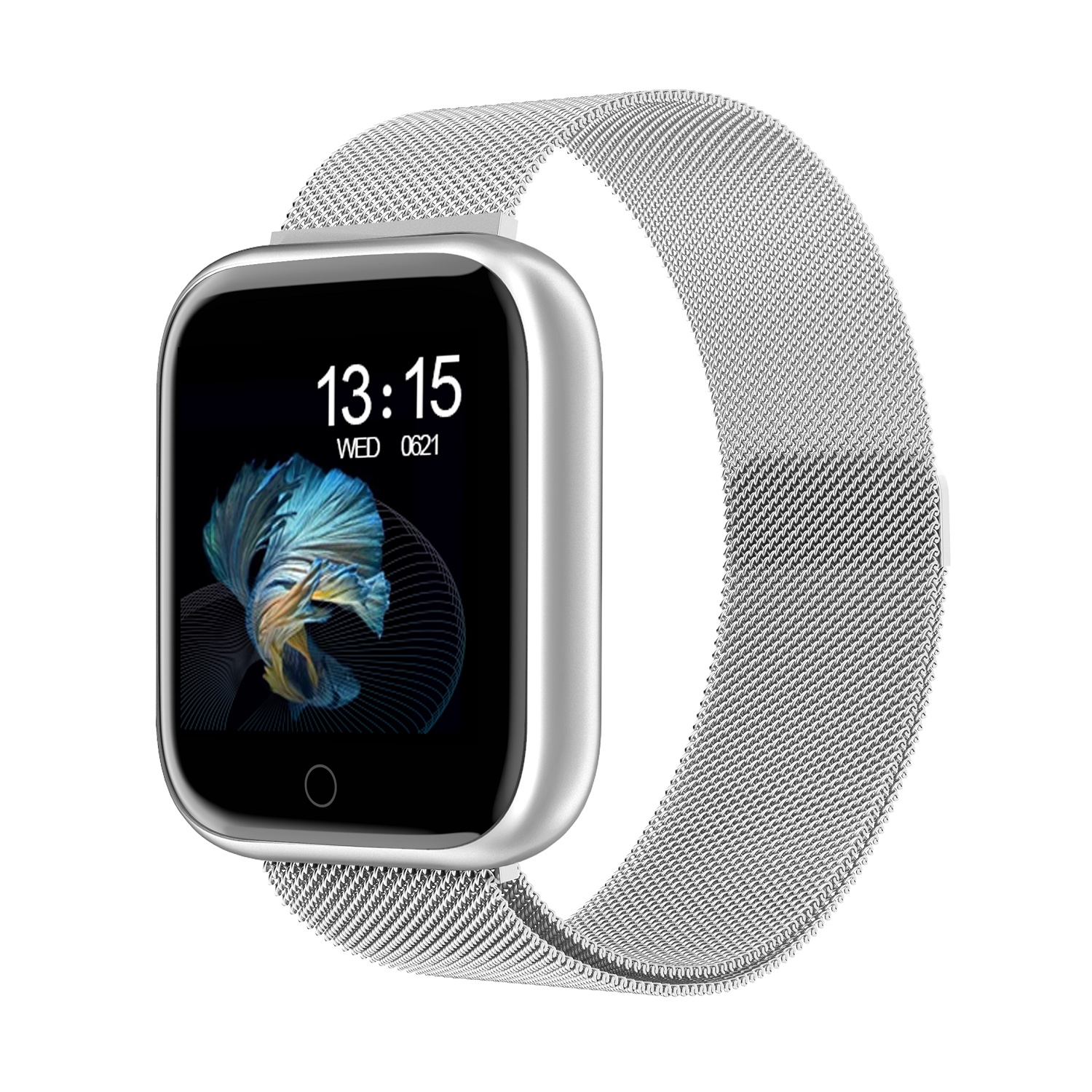 Умные часы Lemfo T80 с датчиком пульса и давления Серебристый (910)