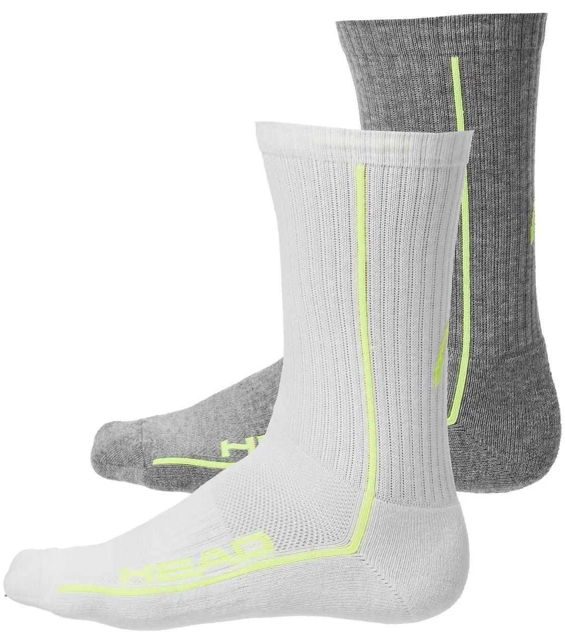 Шкарпетки Head all sports performance crew 2 pairs р. 35-38 Сірий/Білий (701229020-004 35-38)