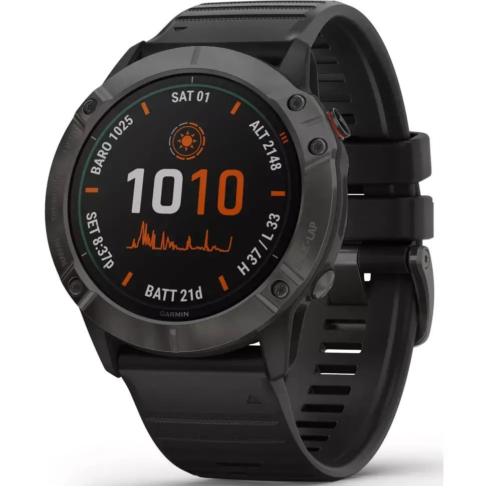 Смарт-годинник Garmin Fenix 6X Pro Solar Titanium Carbon Grey DLC with Black Band (010-02157-21) Смарт-годинник Garmin Fenix 6X Pro Solar Titanium Carbon Grey DLC with Black Band (010-02157-21)