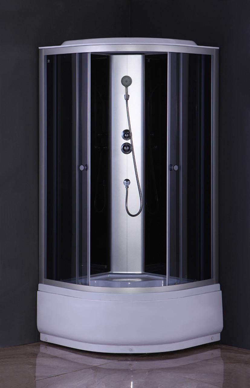 Бокс душевой MIXXUS STRONG SB01-90x90x215-GR без гидромассажа с высоким поддоном Satin (MI6885) - фото 8