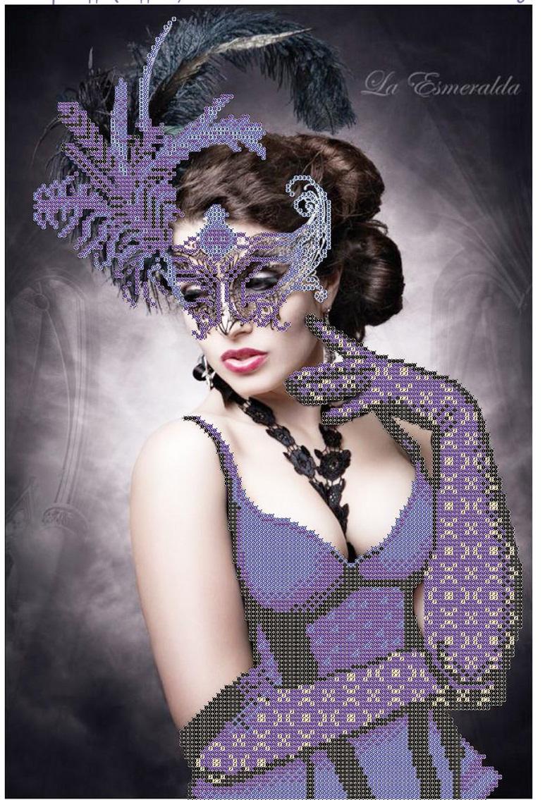 Схема вышивки бисером Эсмеральда индиго (540479464А)