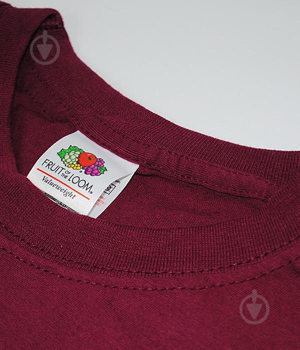 Футболка Fruit of the Loom ValueWeight XL Бордовый (061036041XL) - фото 3