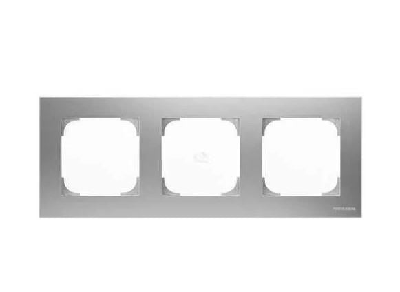 Рамка трехместная ABB Niessen SKY Серебристый (8573 PL)