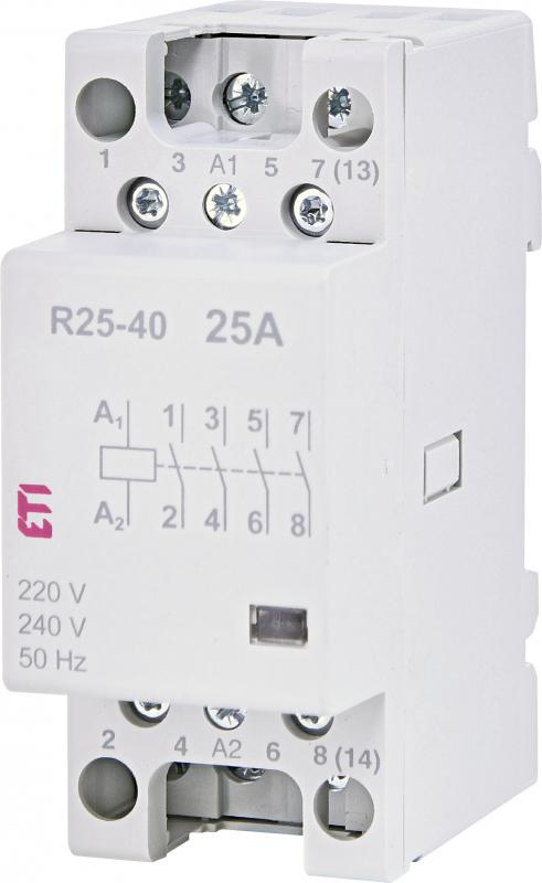 Контактор модульный ETI R 25-40 4P 25A 4NO 230V (2462310)