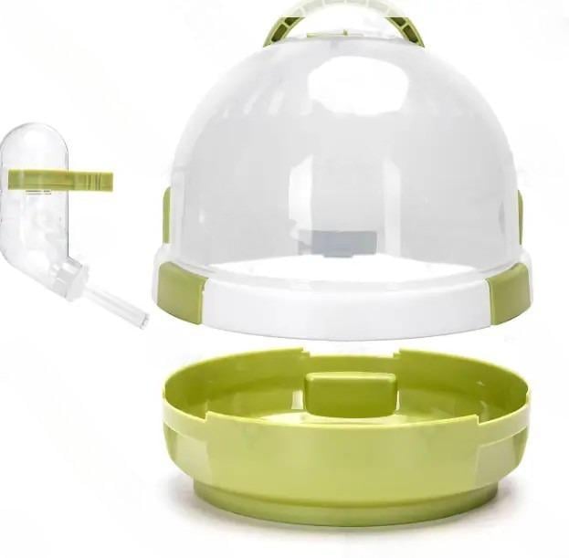 Клітка перенесення для хом'яка НЛО з прозорими стінками 19х16х18,2 см Зелений (B40602K7D)