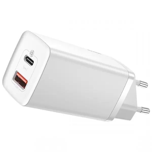 Зарядний пристрій Baseus Quick GaN2 Lite QC4.0+PD3.0 65W USB+Type-C 5A (332456) - фото 1