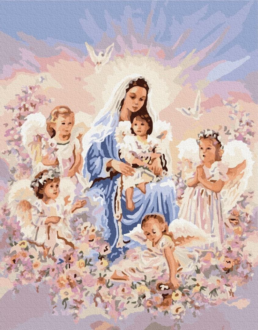 Картина по номерам Brushme PGX7401 Дева и ангелы 40x50 см (1212213540)