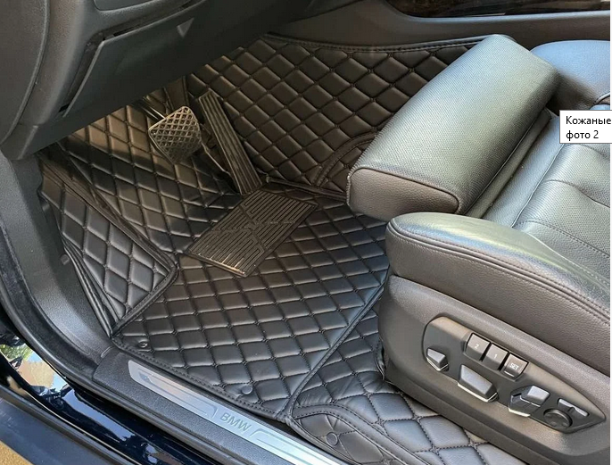 Автомобільні 3D килимки Toyota Land Cruiser Prado 120 2002-2009 з екокожі комплект у салон - фото 3 Автомобільні 3D килимки Toyota Land Cruiser Prado 120 2002-2009 з екокожі комплект у салон - фото 3