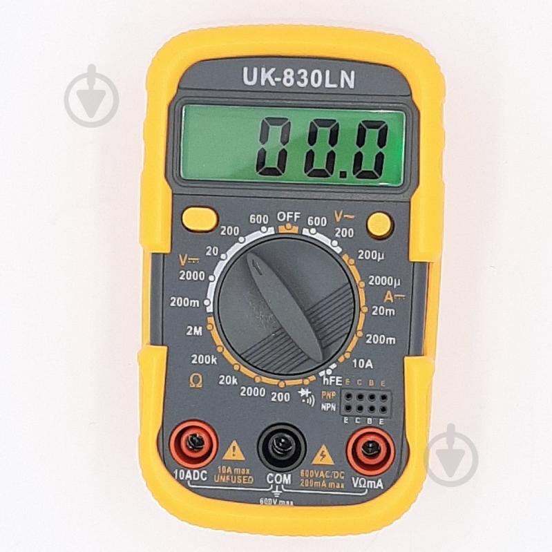 Цифровий мультиметр Digital UK-830LN з підсвічуванням Жовтий (20053100161)