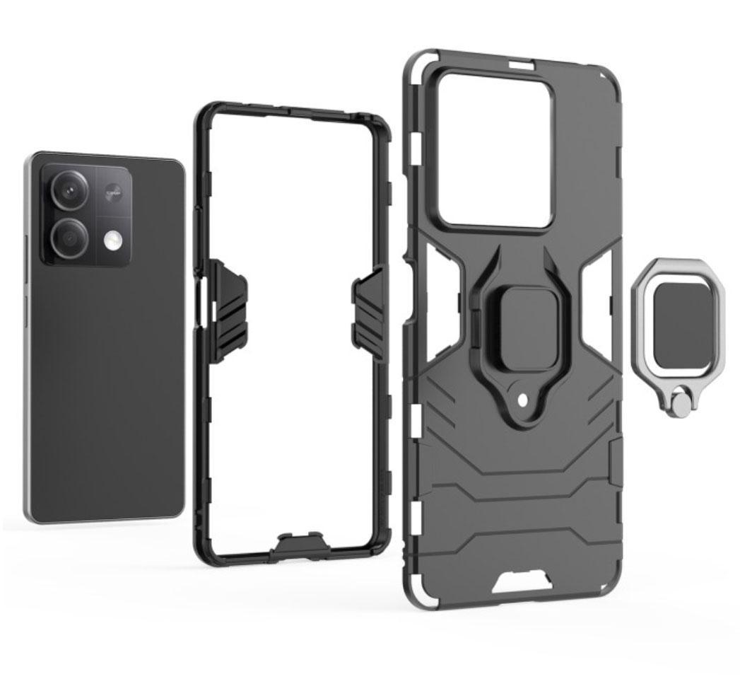 Чохол бампер Primolux Ring Armor для Xiaomi Redmi Note 13 5G - Black - фото 4 Чохол бампер Primolux Ring Armor для Xiaomi Redmi Note 13 5G - Black - фото 4