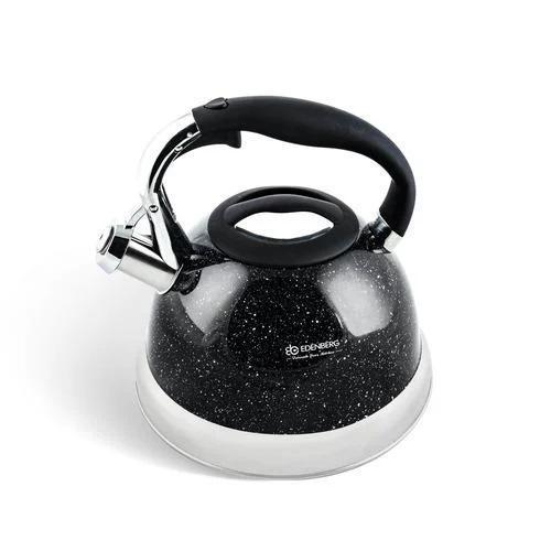 Чайник зі свистком Edenberg EB-1955 з мармуровим покриттям та турбо індукційним дном 3 л (EB-1955-1) - фото 2 Чайник зі свистком Edenberg EB-1955 з мармуровим покриттям та турбо індукційним дном 3 л (EB-1955-1) - фото 2