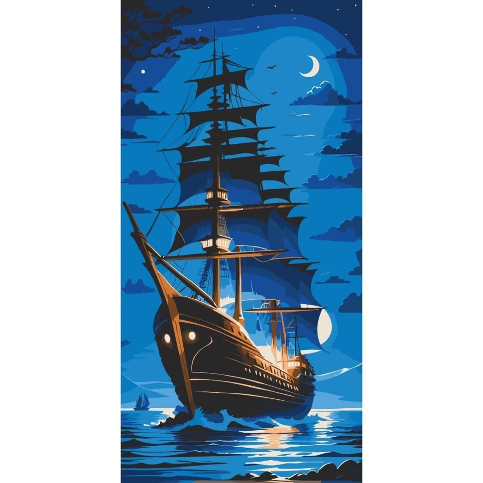 Картина за номерами ART CRAFT 10566-AC Перлина ночі 40x80 см (RLT41091)