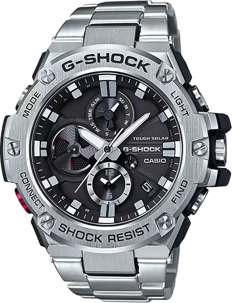 Наручные часы мужские Casio G-Shock G-Steel GST-B100D-1AER ударопрочный с водозащитой 200 м Черный (3146350091)