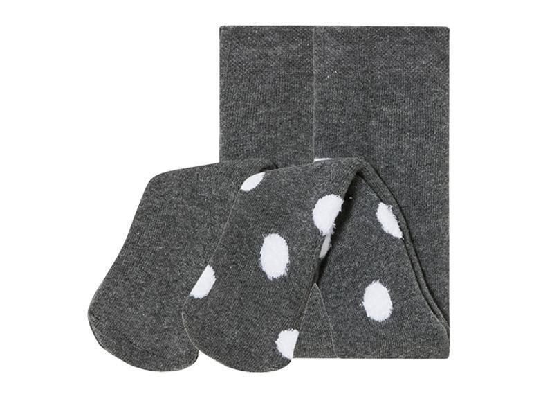 Набор детских колготок Lupilu махровые 2 шт. 62/68 см 2-6 месяцев Серый