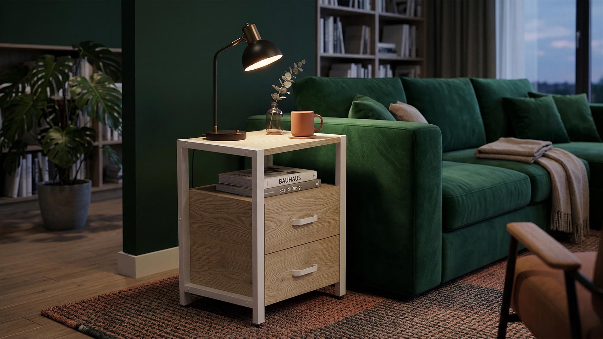 Тумба универсальная Ferrum-decor Вивьен ДСП 16 мм 2/2 50x41x40 белый/Дуб Кремона Торро (FRD-107768)