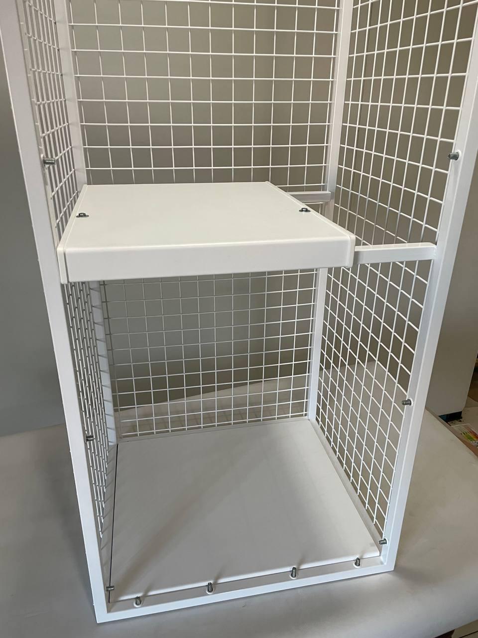 Балкон для котів з одним поверхом прямокутний підвісний 540х420х1250 см Білий (007) - фото 7